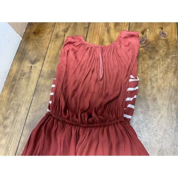 Anthropologie Dolan Costa Dress Left Coast Collection Burnt Orange Stripe XS - Picture 5 of 11